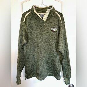 Estes Park green half button collared Sweatshirt